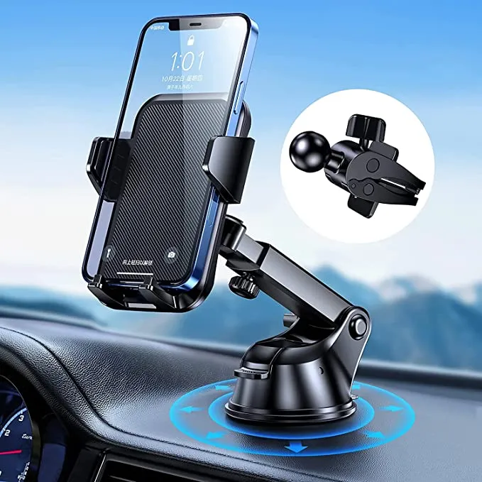 ITEM# 0047   Upgrade Car Phone Holder, [Thick Case & Big Phones Friendly] Long Arm Suction Cup Phone Holder for Car Dashboard Windshield Air Vent Hands Free Clip Cell Phone Holder Compatible with All Mobile Phones (Watch Video)