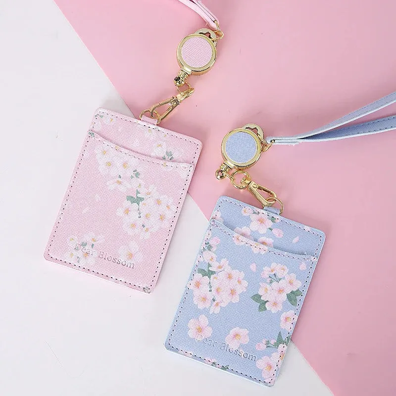 Kawaii Sakura ID Photo Card Holder Lanyard