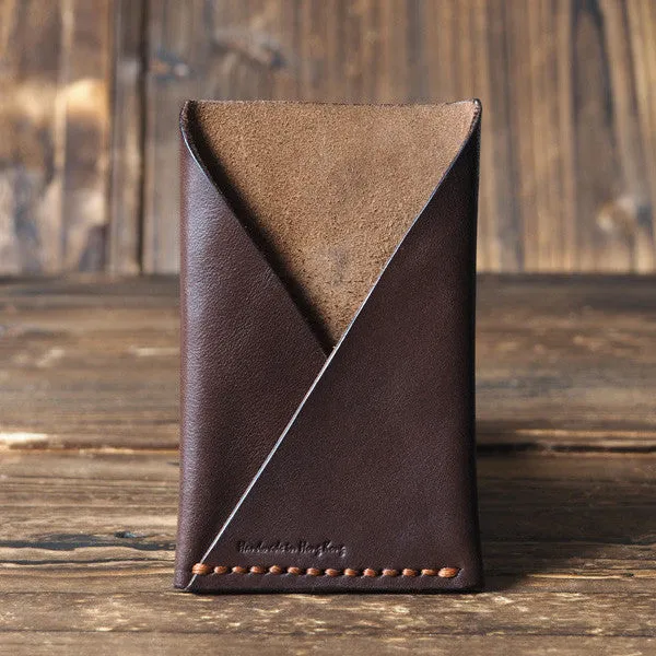 Leather Card Holder #Dark Brown