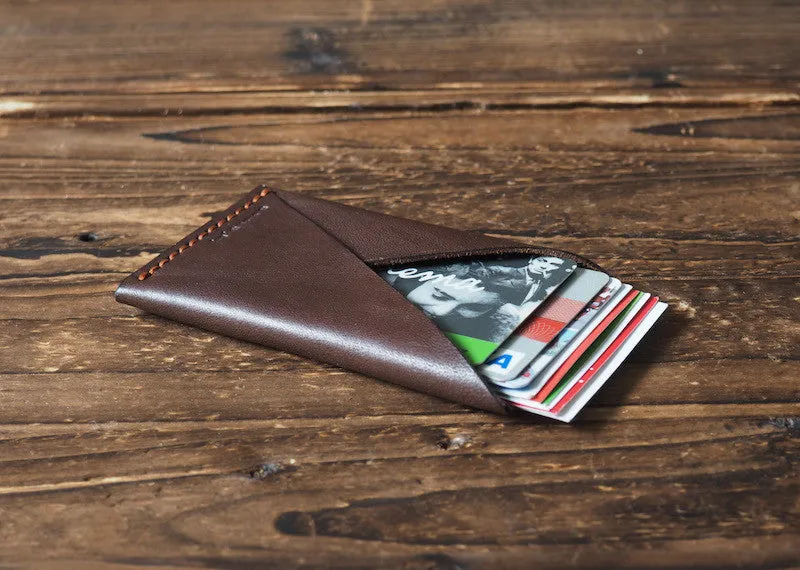 Leather Card Holder #Dark Brown