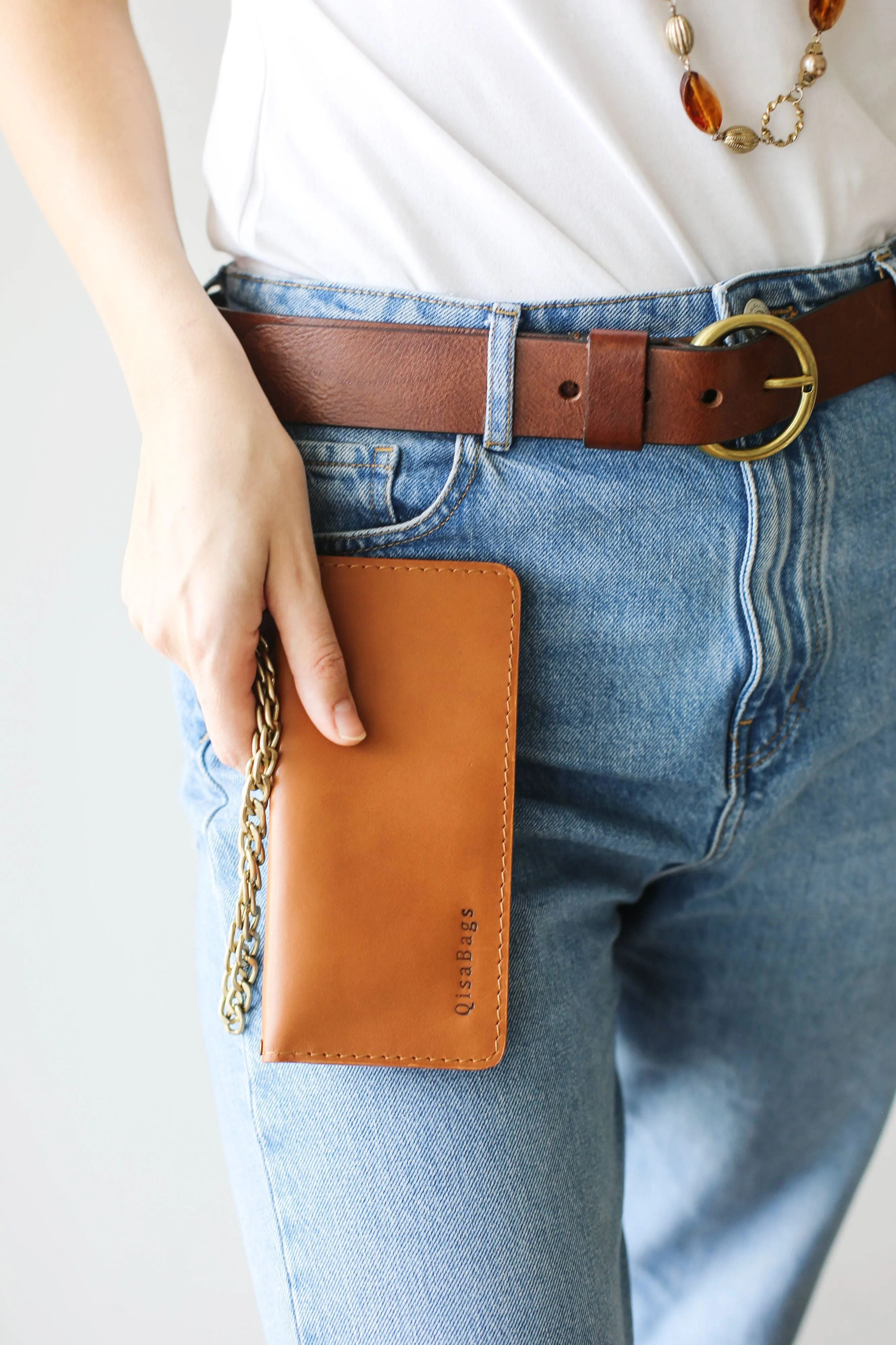 Light Brown Bifold Leather Wallet - N01