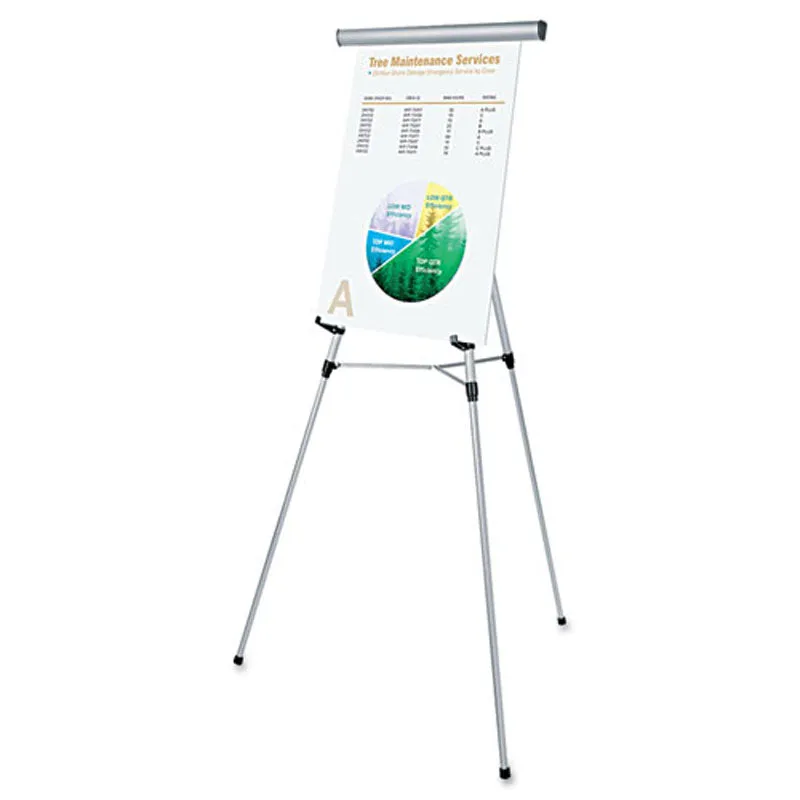 Lightweight Aluminum Telescoping Easel w/ Flipchart Holder