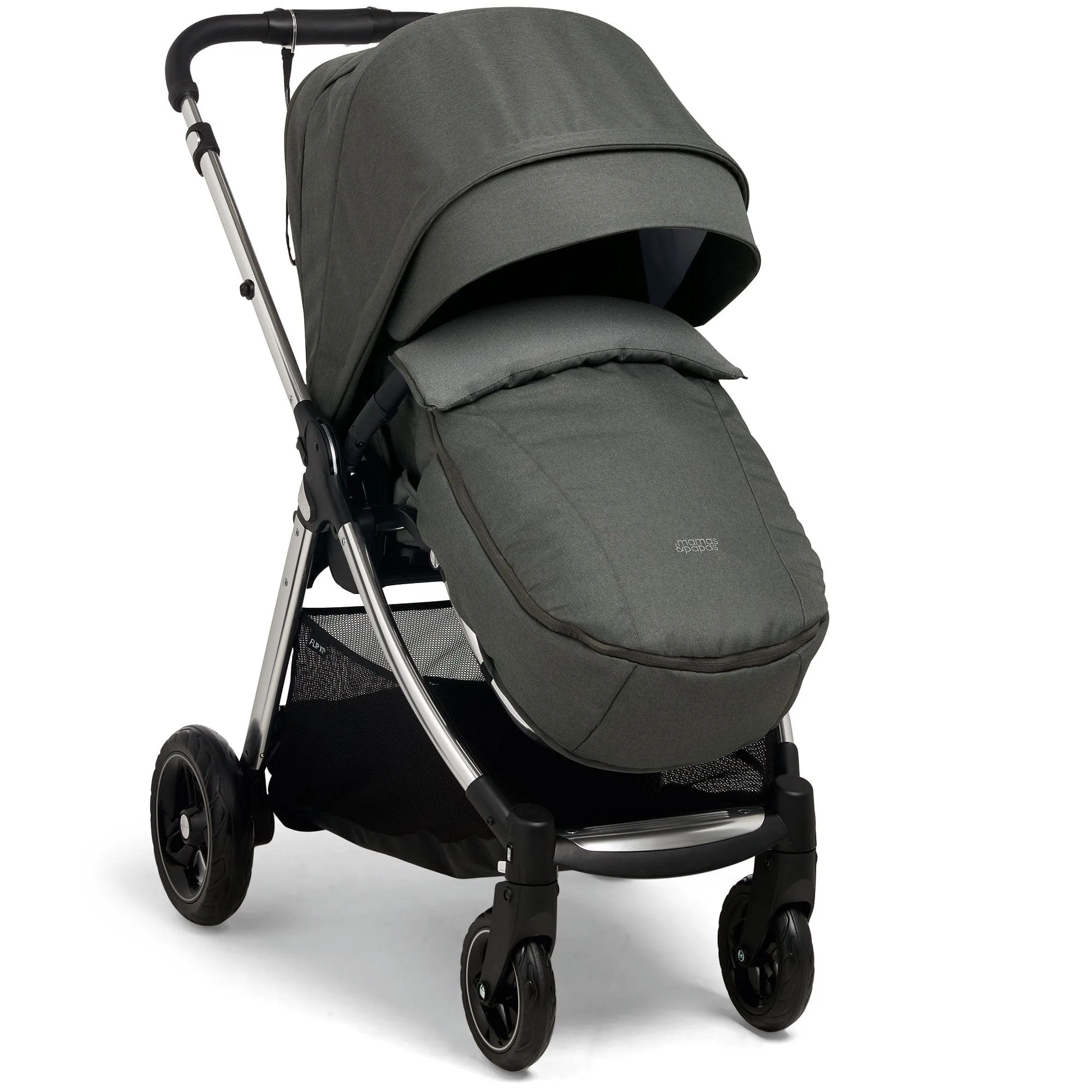 Mamas & Papas Flip XT³ 8 Piece Essentials Bundle with Car Seat in Harbour Grey