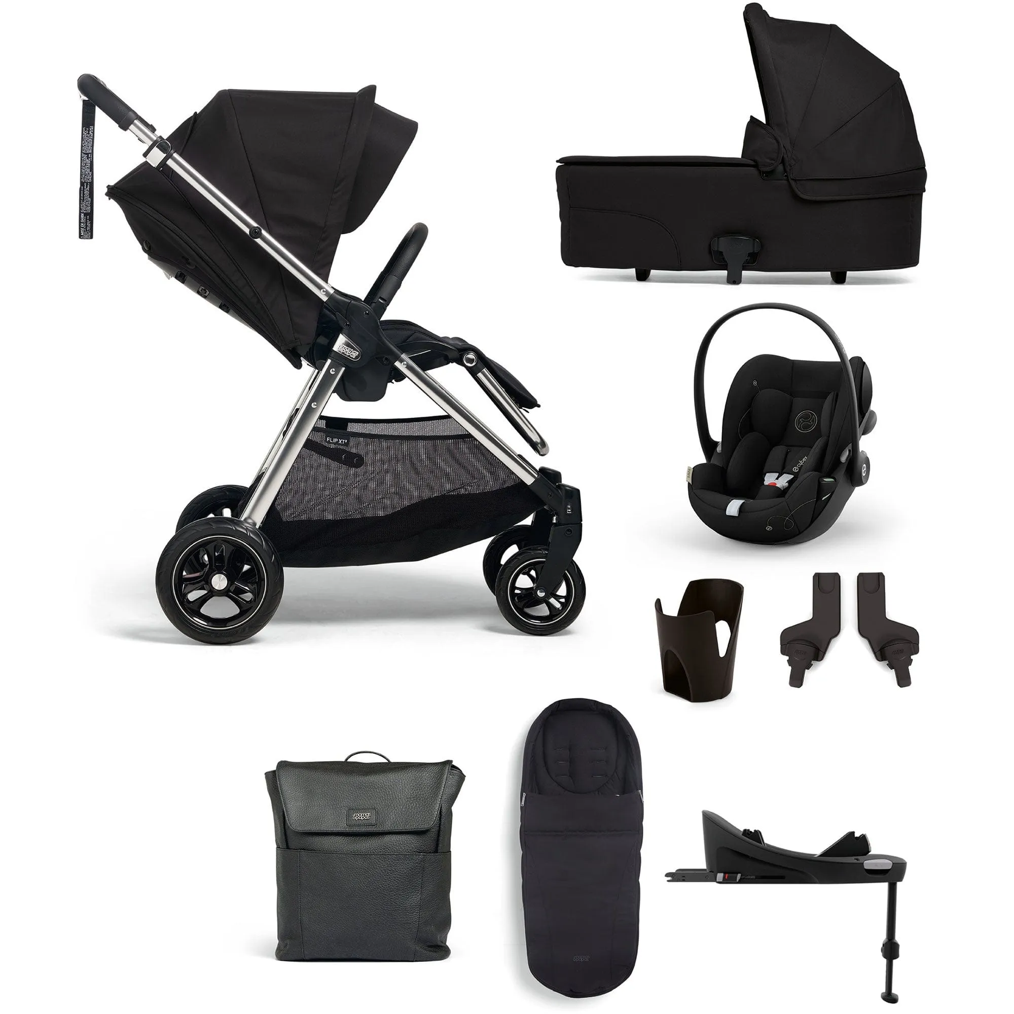 Mamas & Papas Flip XT³ 8 Piece Essentials Bundle with Car Seat in Slated Navy