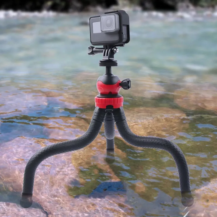 Mini Octopus Flexible Tripod Holder with Phone Clamp for iPhone, Galaxy, Huawei, GoPro, Insta360, DJI and Other Action Cameras