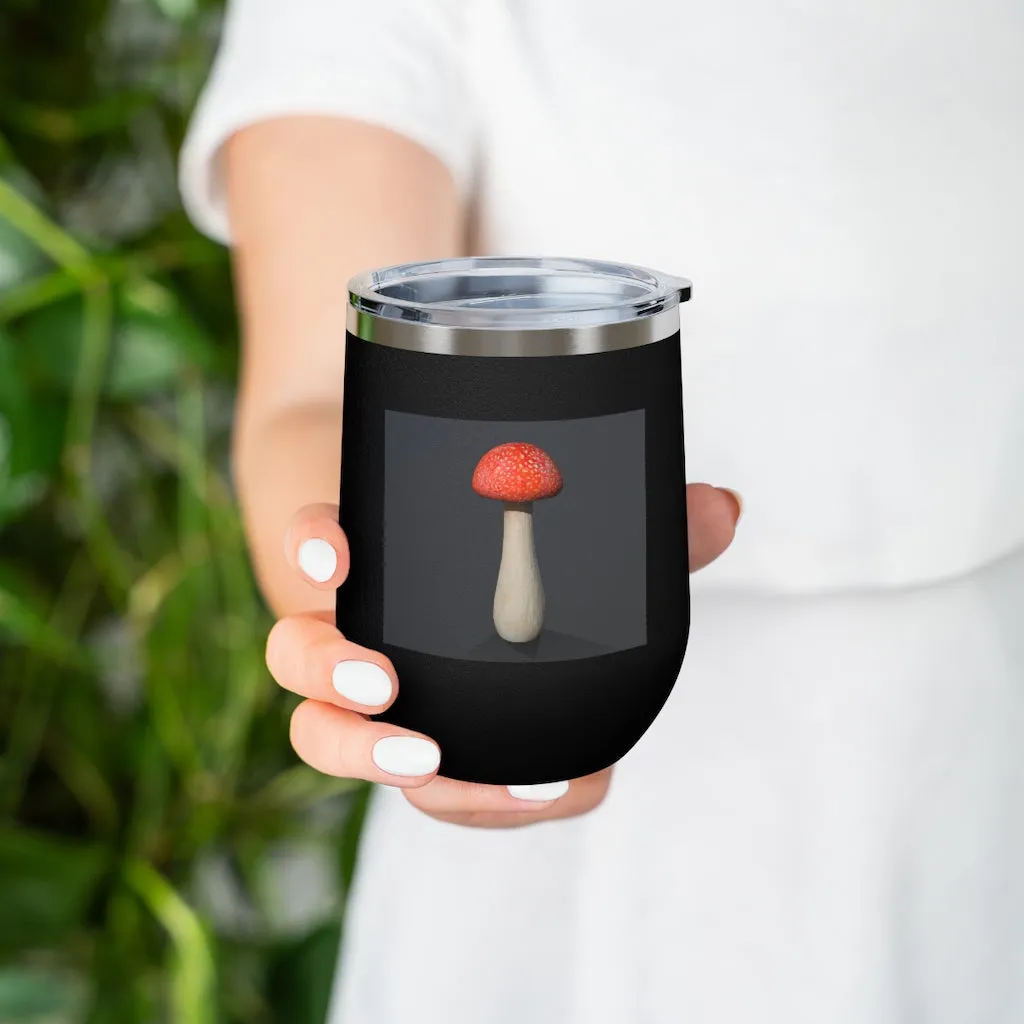 Mushroom 12oz Insulated Wine Tumbler