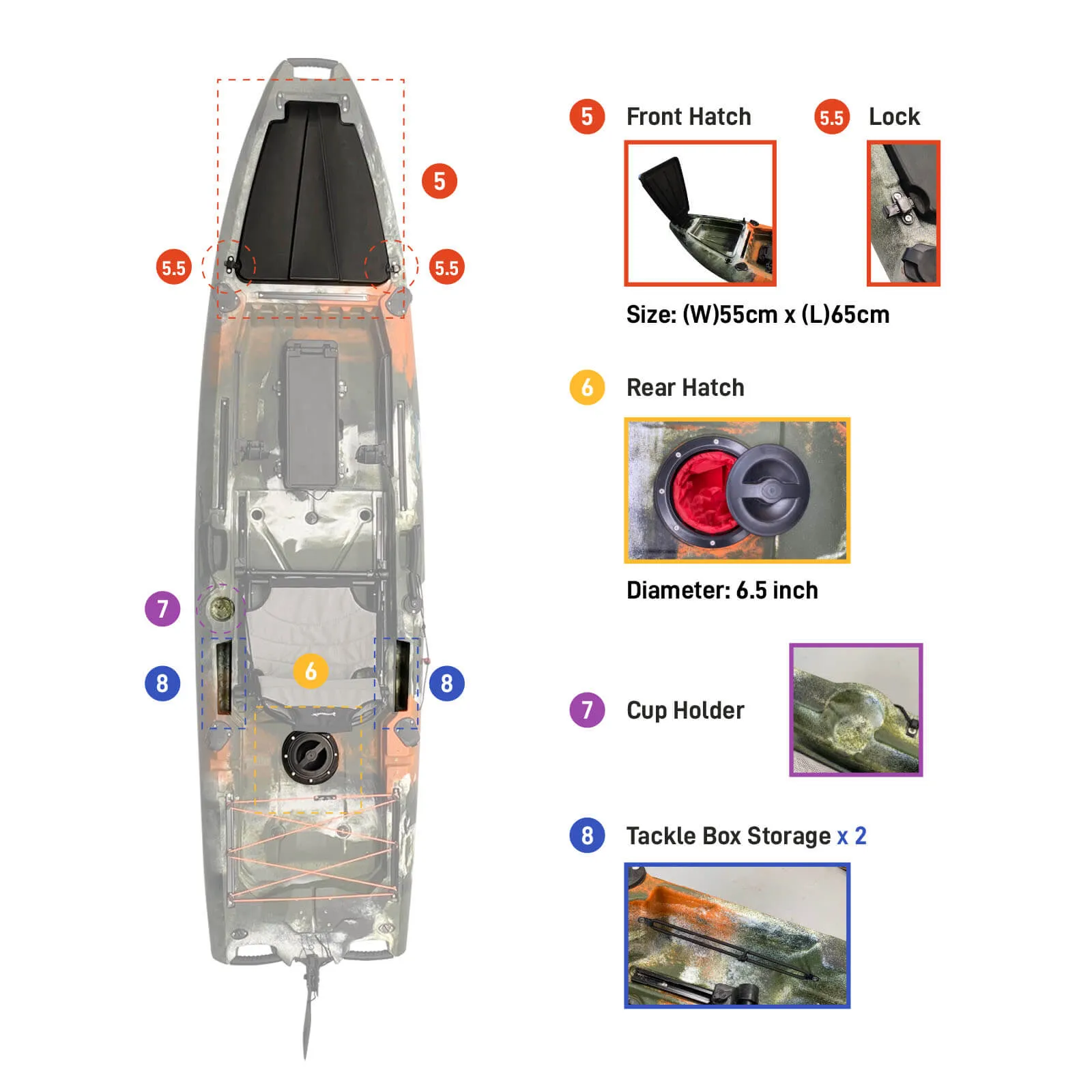 Osprey Motorized Fishing Kayak Navy