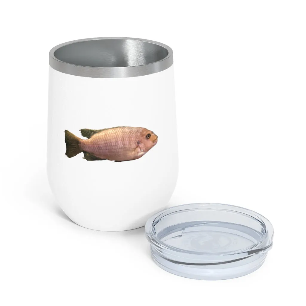 Peach Fish 12oz Insulated Wine Tumbler