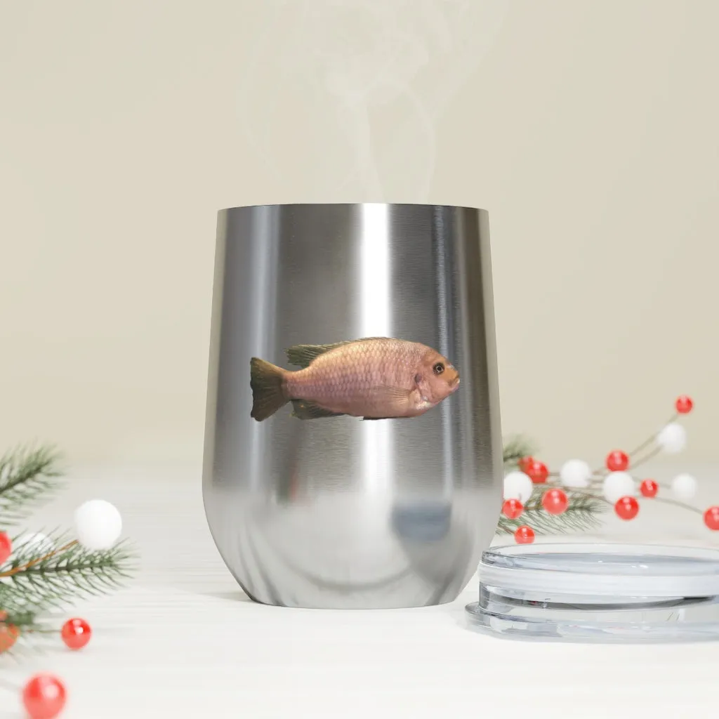 Peach Fish 12oz Insulated Wine Tumbler