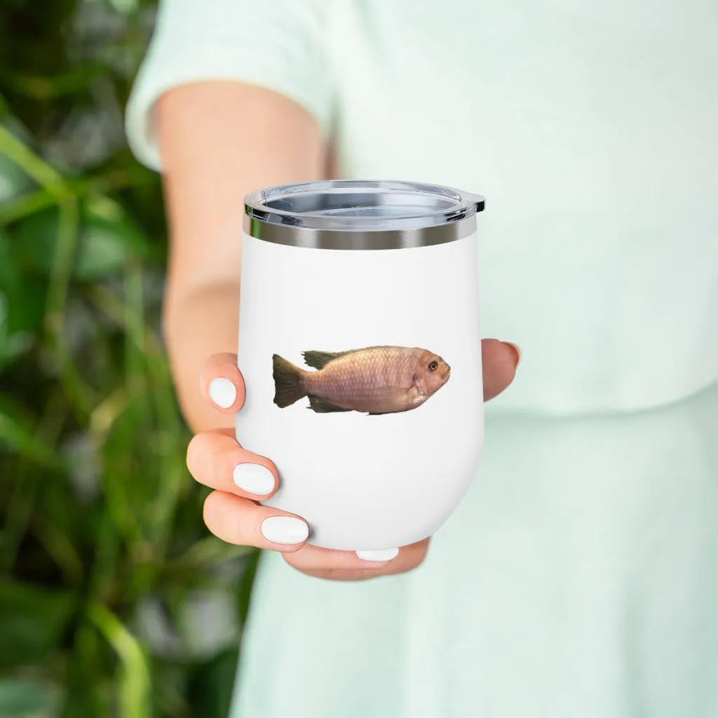 Peach Fish 12oz Insulated Wine Tumbler