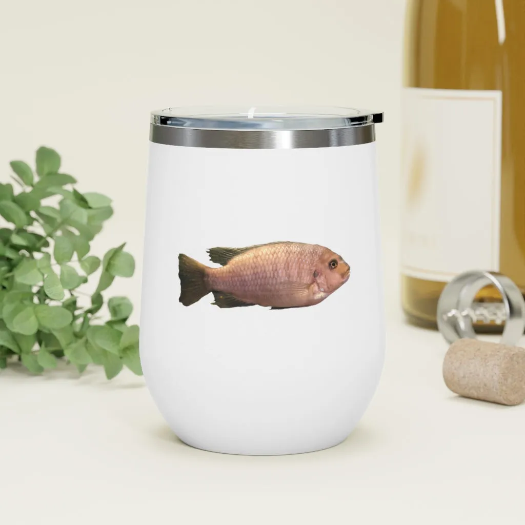 Peach Fish 12oz Insulated Wine Tumbler