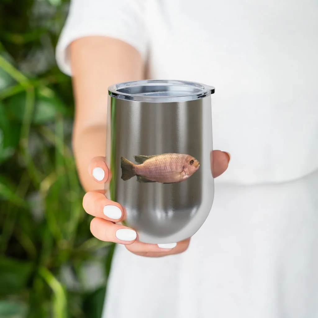 Peach Fish 12oz Insulated Wine Tumbler