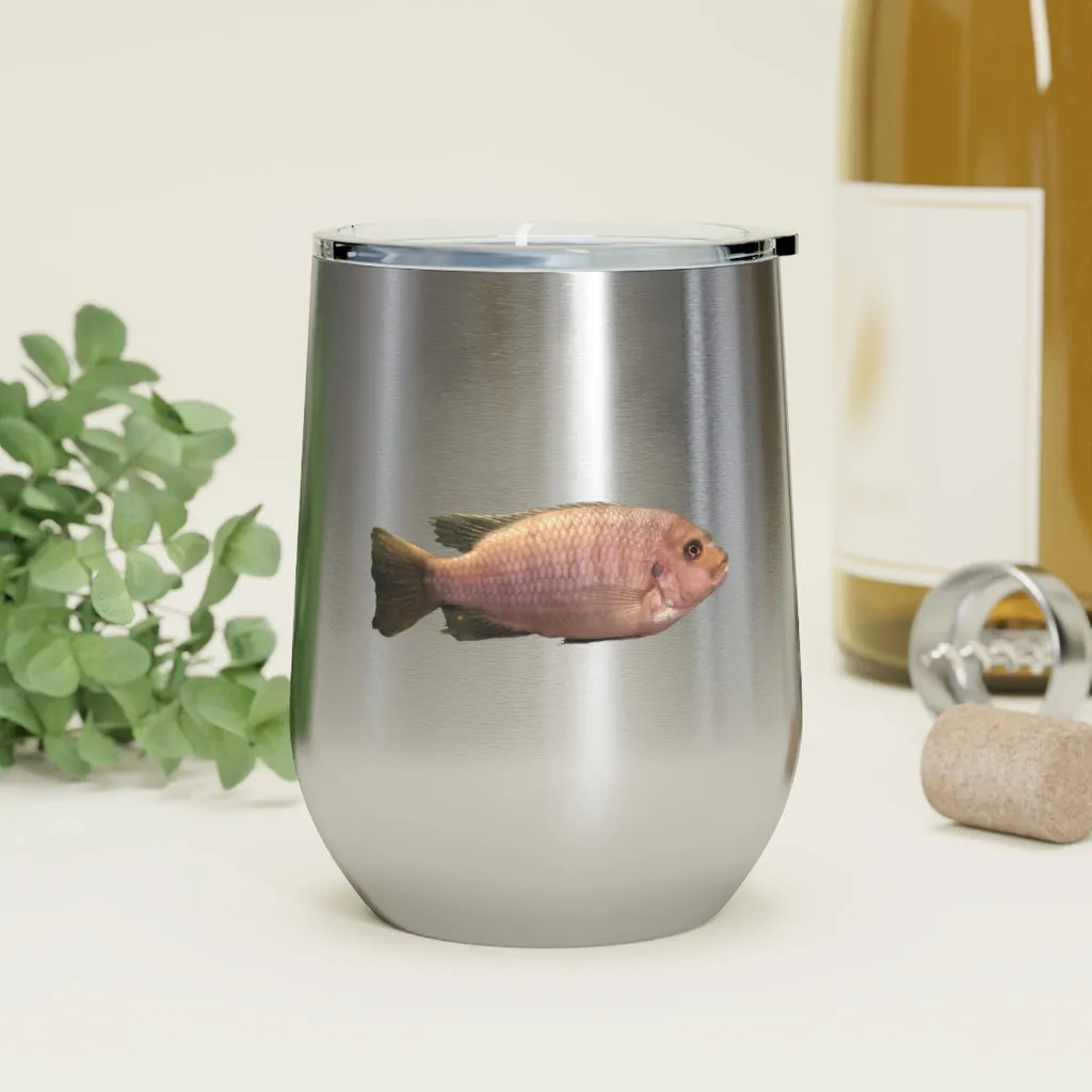 Peach Fish 12oz Insulated Wine Tumbler