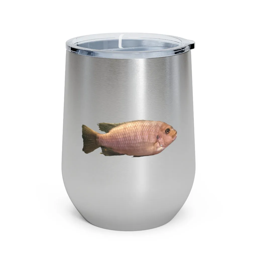 Peach Fish 12oz Insulated Wine Tumbler