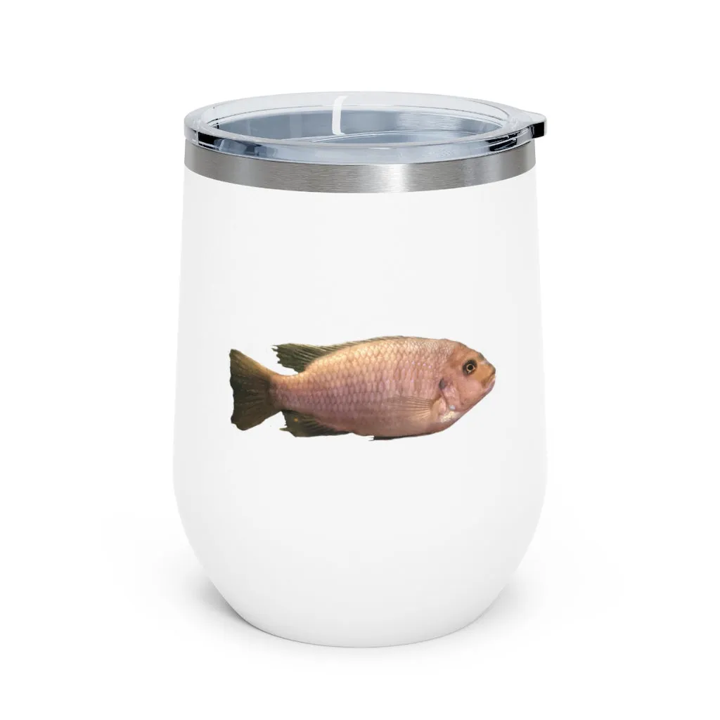 Peach Fish 12oz Insulated Wine Tumbler