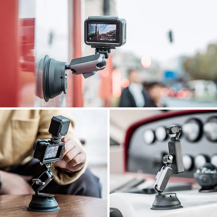 PGYTECH P-GM-132 Action Camera Suction Cup Phone Holder for DJI Osmo Action & GoPro 8/7(Silver)