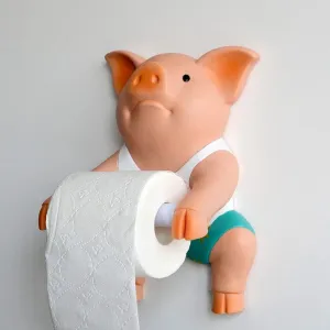 Pig Style Bathroom Toilet Paper Holder Wall Mounted