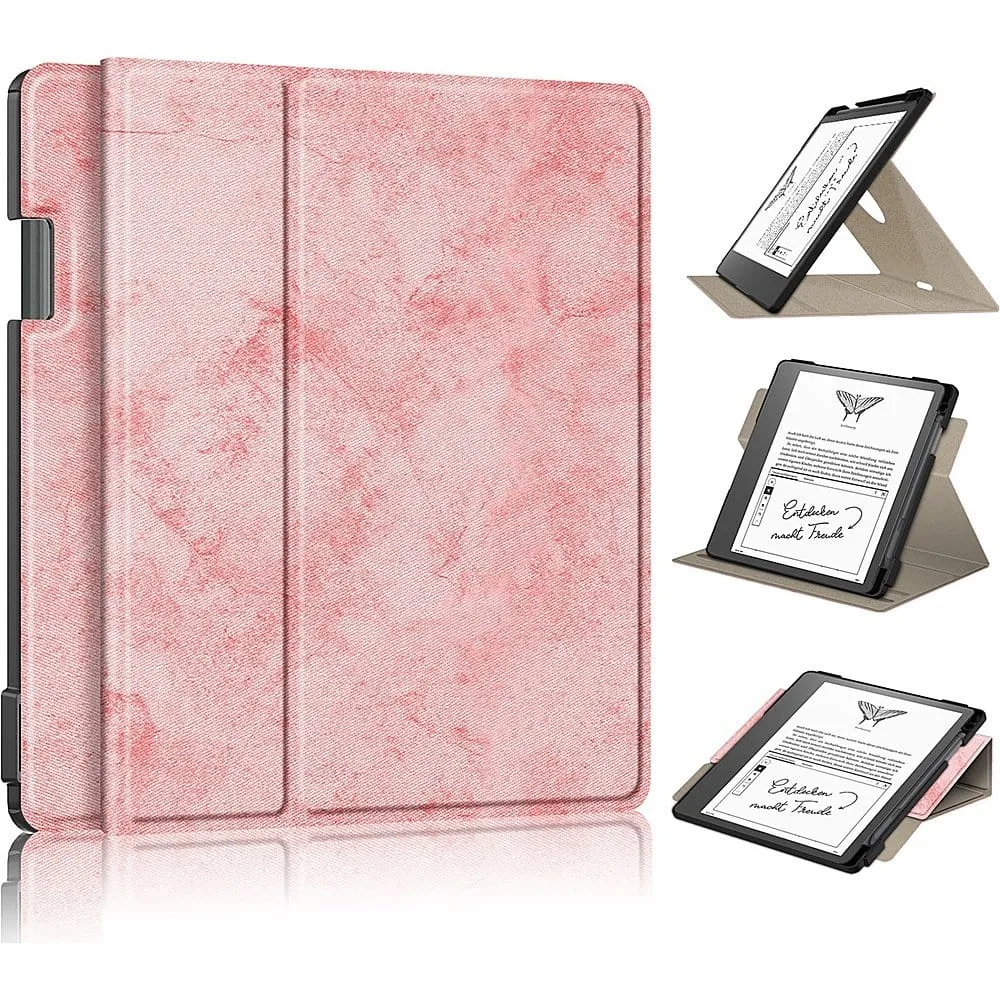 Pink Leather Bi-Fold Folio Case - reMarkable 2