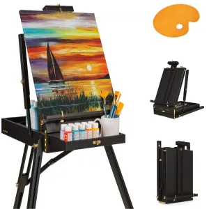 Portable Folding French Style Easel Tripod Stand w/ Drawer, Palette