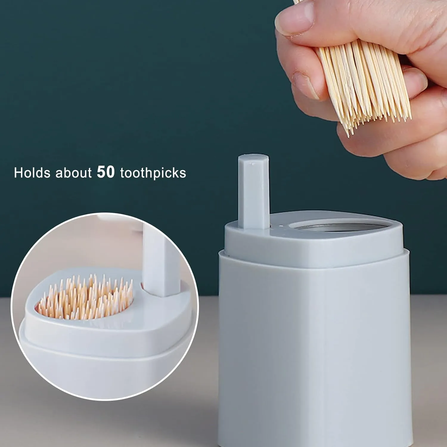 Push-type automatic toothpick holder