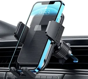 Qifutan Phone Mount for Car Vent [2022 Upgraded Clip] Cell Phone Holder Car Hands Free Cradle in Vehicle Car Phone Holder Mount Fit for Smartphone, Iphone, Cell Phone Automobile Cradles Universal