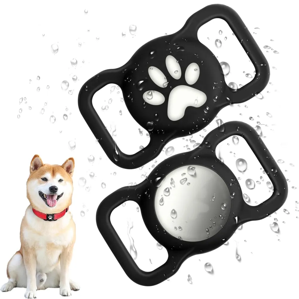 QPets Waterproof Silicon Air Tag Hodler for Dogs and Cats