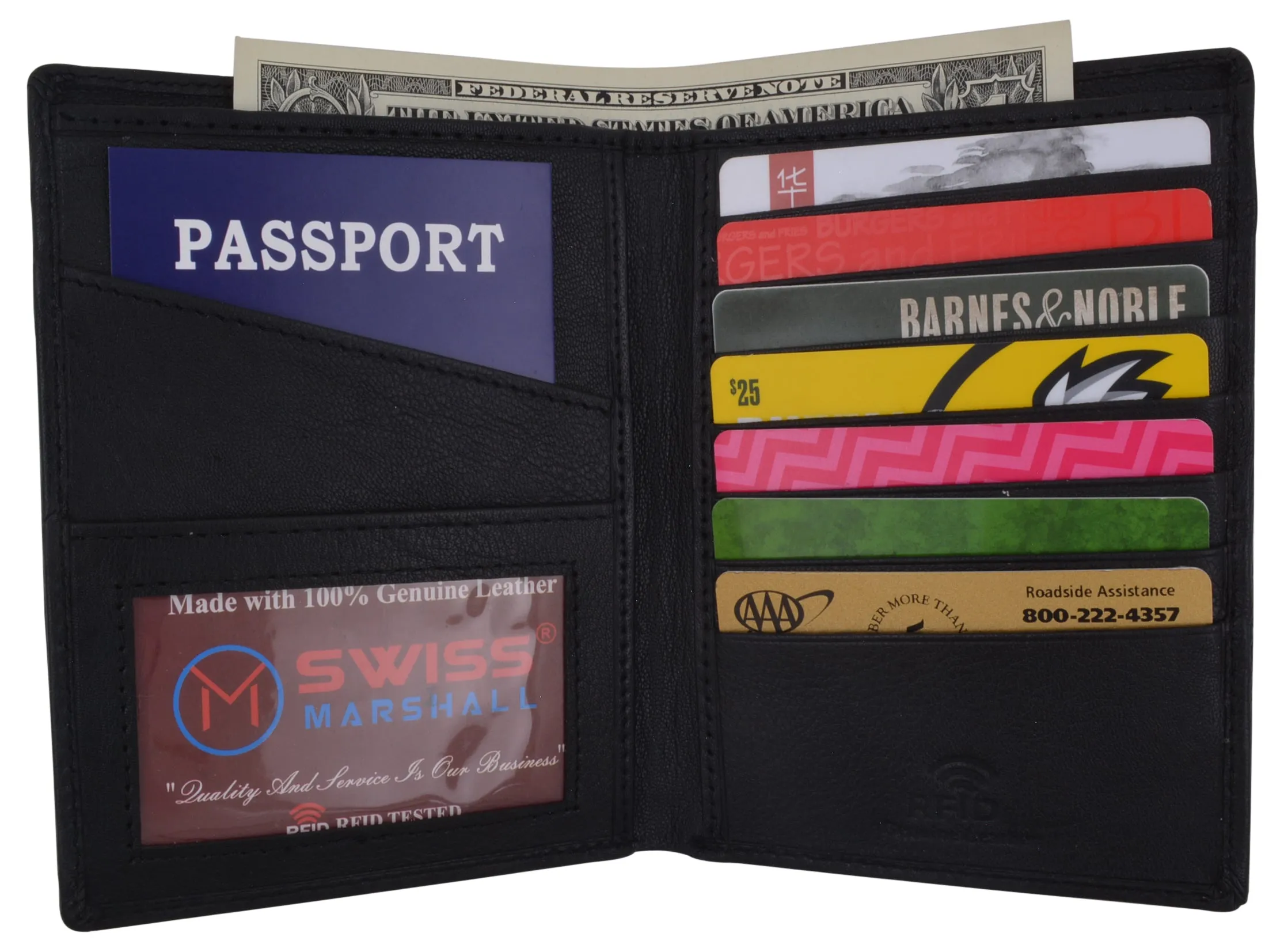 RFID Blocking Leather Passport Holder Cover Case Travel Wallet