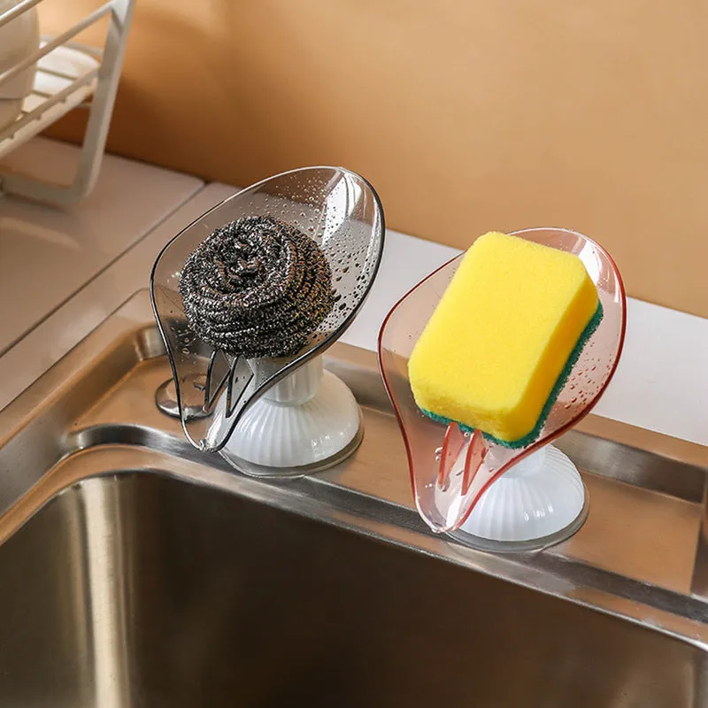 Rotatable suction cup drain soap box