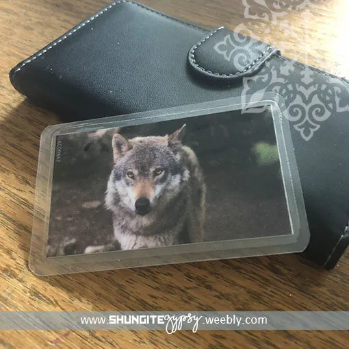 Shungite   CSilver Mobile Phone KiCard ~ EMF Protection ~ WOLF