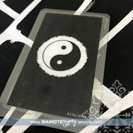 Shungite   CSilver Mobile Phone KiCard ~ EMF Protection ~ YIN YANG