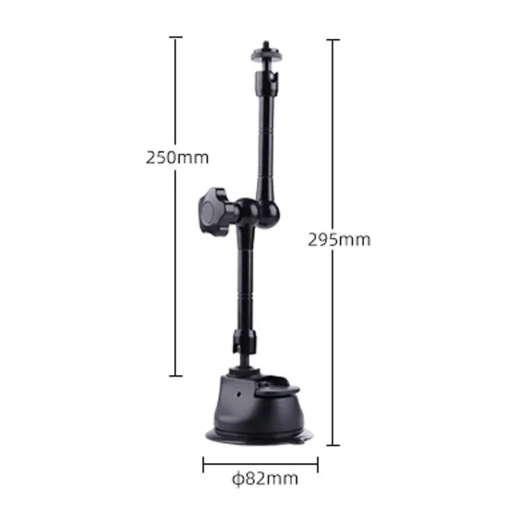 Single Suction Cup Articulating Friction Magic Arm Camera Mount (Black)