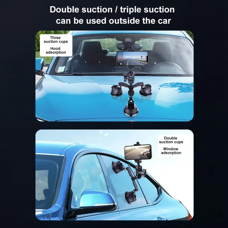 Single Suction Cup Articulating Friction Magic Arm Camera Mount (Black)