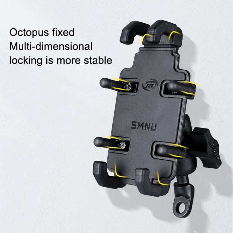 SMNU SM008 Motorcycle Aluminum Alloy Polyclaw Phone Bracket(Rearview Mirror Installation)