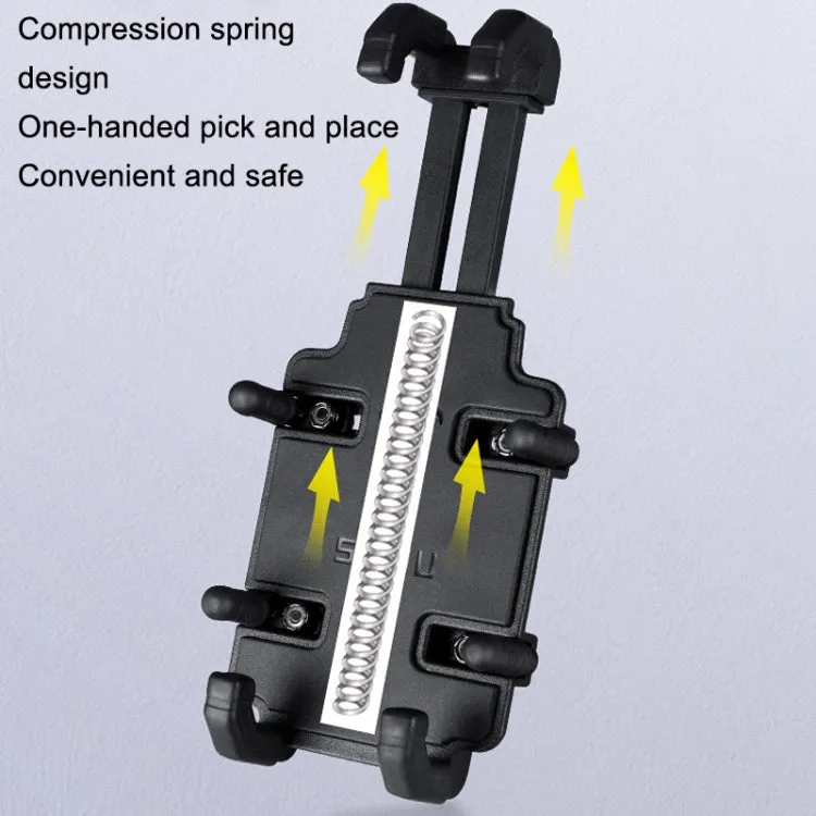 SMNU SM008 Motorcycle Aluminum Alloy Polyclaw Phone Bracket(Rearview Mirror Installation)