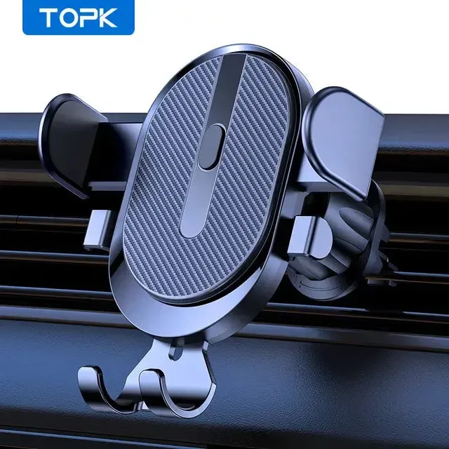 Solid Metal Car Air Vent Phone Holder With Gravity Sensor