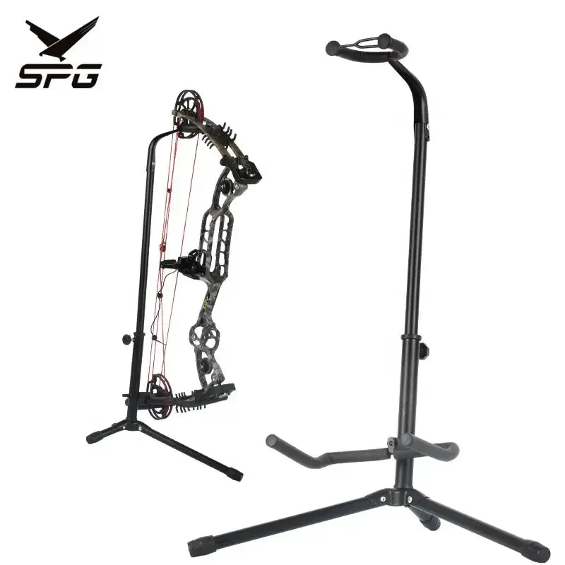 SPG Archery Bow Stand Adjustable Folding Portable Compound Bows Holder Legs Rack