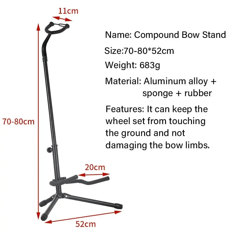 SPG Archery Bow Stand Adjustable Folding Portable Compound Bows Holder Legs Rack