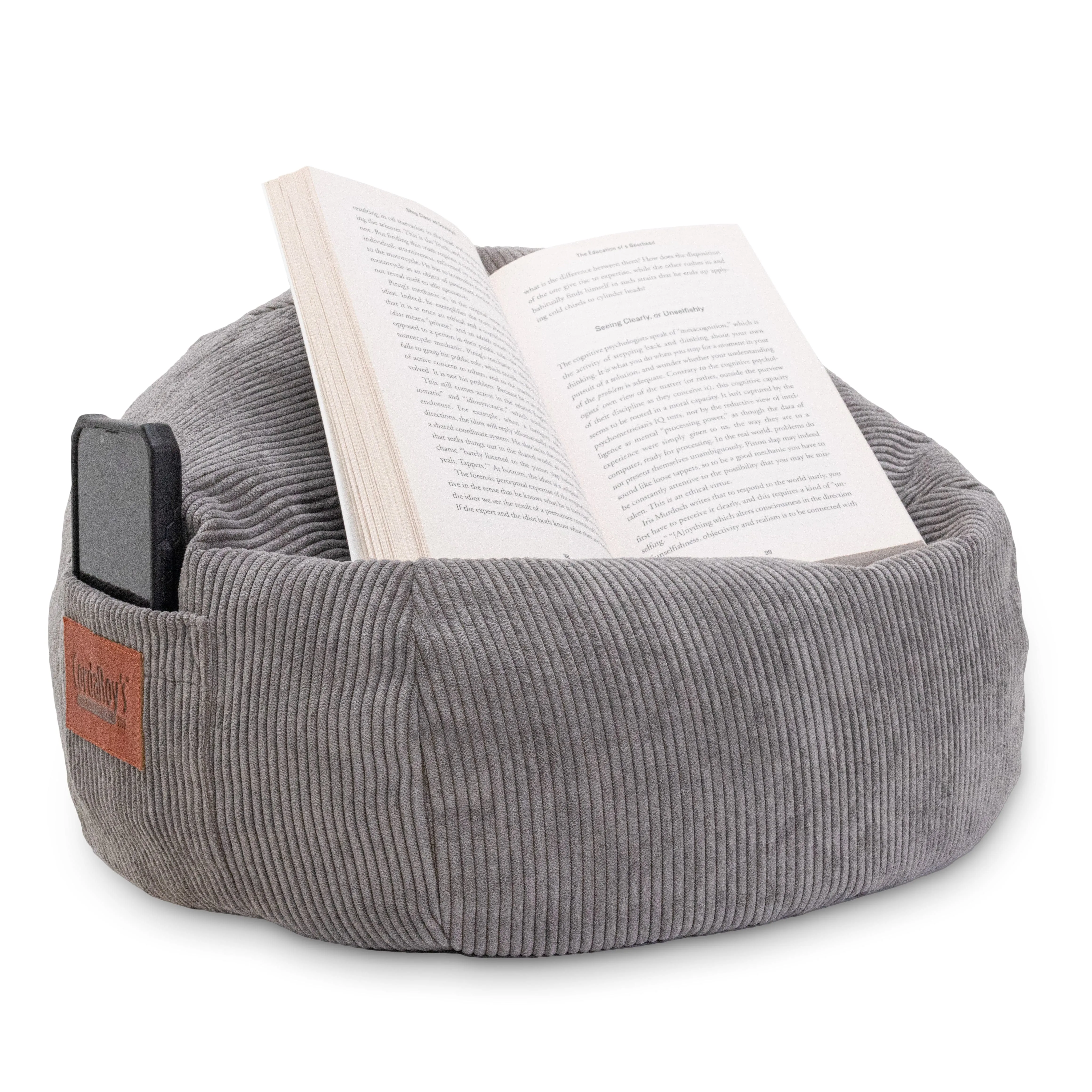 Tablet Holder Bean Bag Pillow - Corduroy