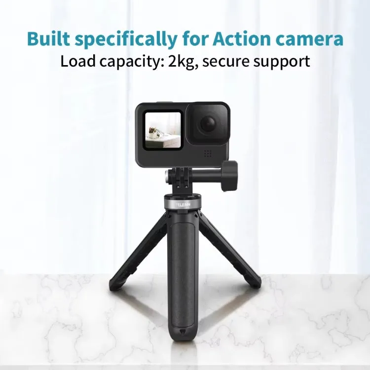 TELESIN  Universal Mini Desktop Selfie Tripod for Sports Camera 13.4-25.5cm Height Adjustable