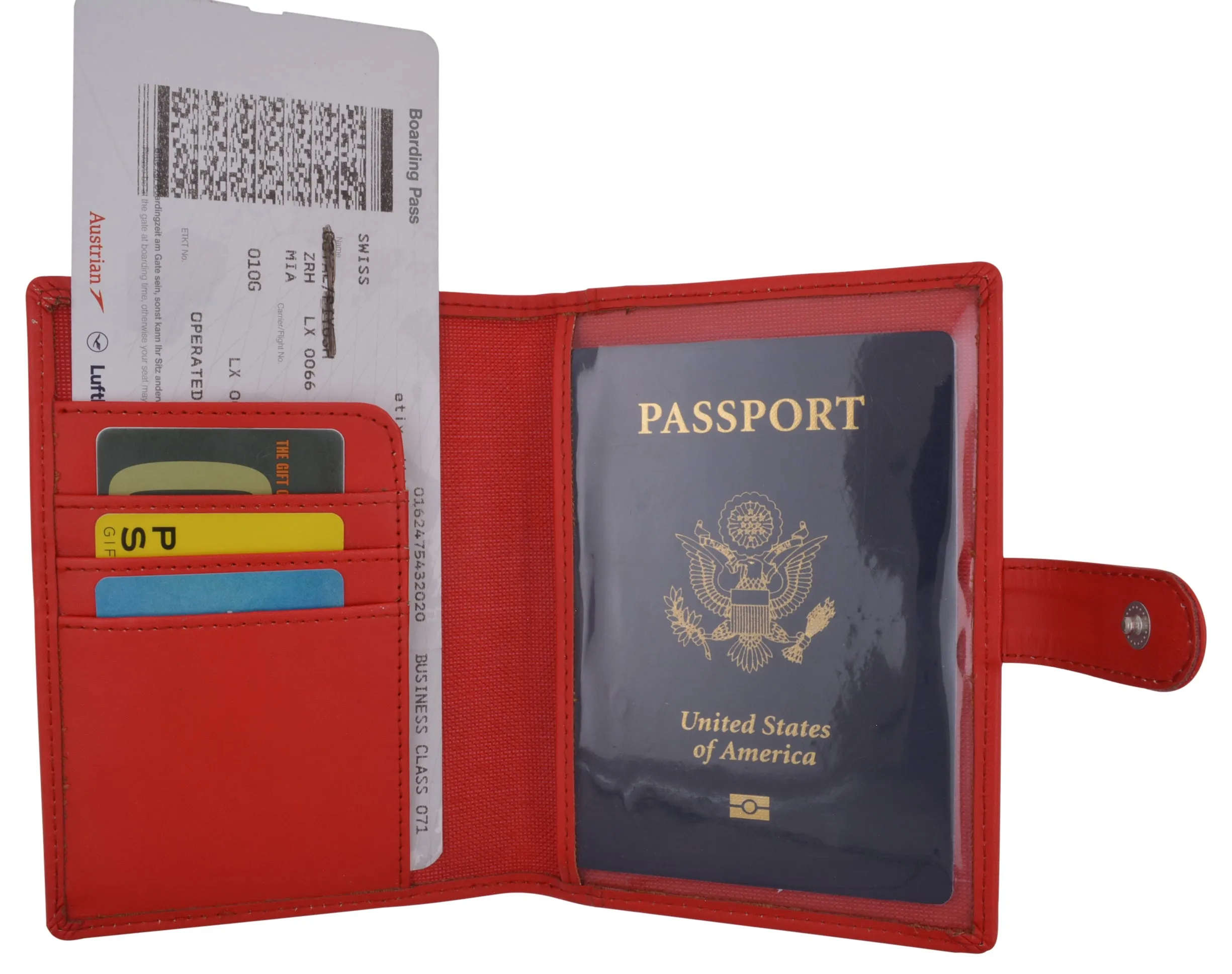 U.S Passport Holder Cover Wallet Leather Card Case Travel Accessories USA Logo