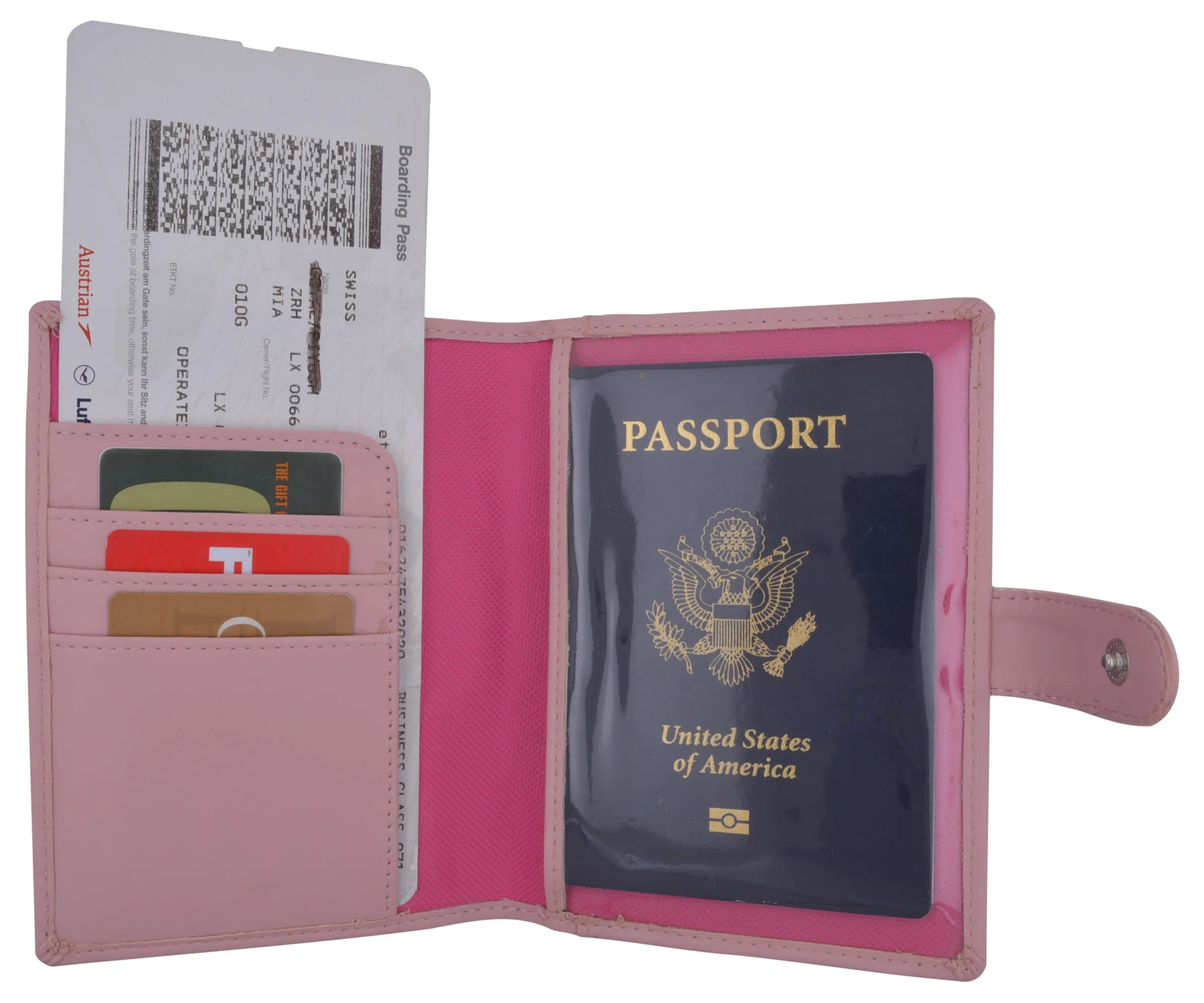 U.S Passport Holder Cover Wallet Leather Card Case Travel Accessories USA Logo