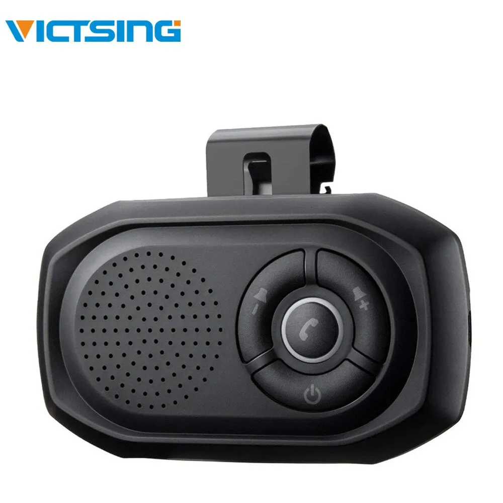 VicTsing Bluetooth Handsfree Car Kit Speaker Built-In Sun Breaker Bluetooth Car Kit with Clip Holder for iPhone