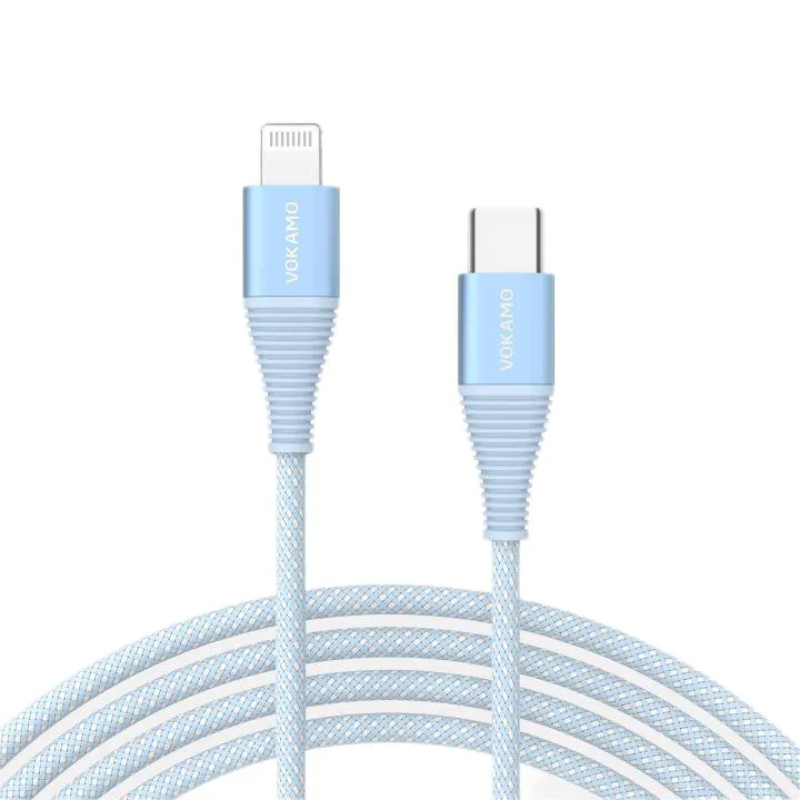 VOKAMO Nylon Braided MFi Certified USB-C to Lightning Cable(1.2m/4ft)