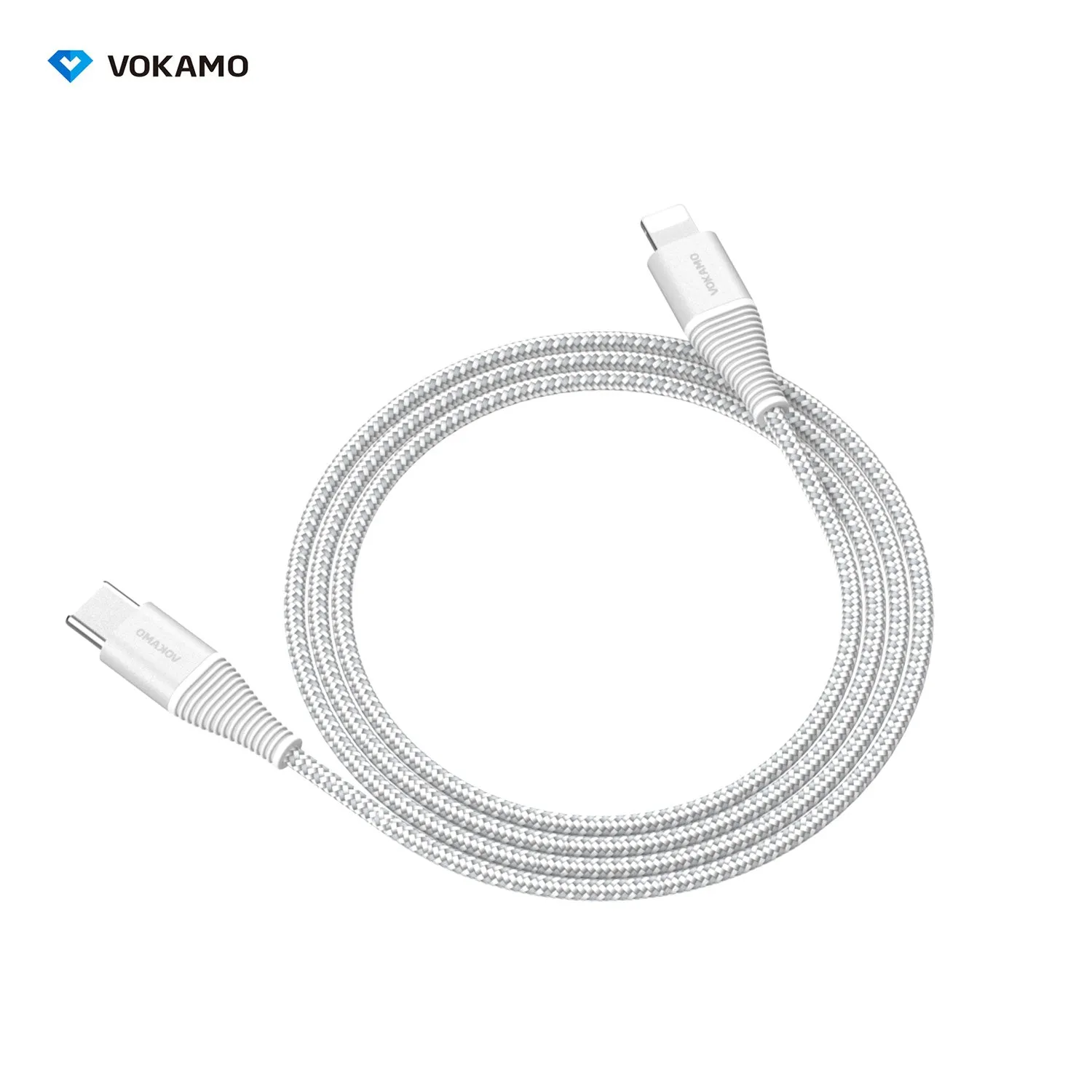 VOKAMO Nylon Braided MFi Certified USB-C to Lightning Cable(1.2m/4ft)